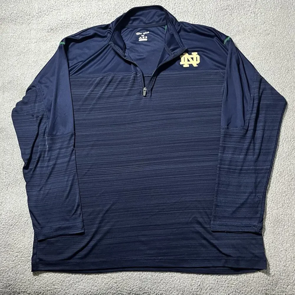 Notre Dame 1/4 Zip Pullover Mens 2XL Champion Long Sleeve Jacket Fighting Irish